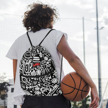 Load image into Gallery viewer, 'Perfect on Black' Drawstring Backpack