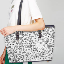 Load image into Gallery viewer, 586. ‘100%’ Large Leather Tote Bag