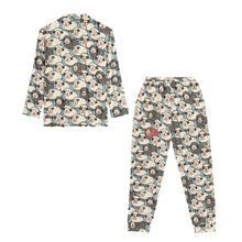 Load image into Gallery viewer, 'Beloved Sheep' Women's Pajama Set with collar