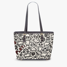 Load image into Gallery viewer, 586 ‘Doodle Sheep’ Large Leather Tote Bag