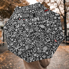 Load image into Gallery viewer, Everything is Perfect Black -Automatic Folding Umbrella