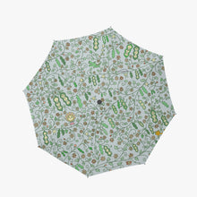 Load image into Gallery viewer, 'Beans on Blue’ Automatic Folding Umbrella
