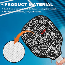 画像をギャラリービューアに読み込む, 'Everything is Perfect on Black’ Pickleball racket cover