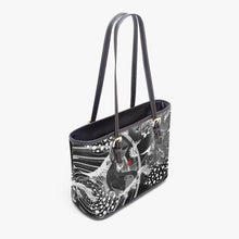 Load image into Gallery viewer, 586. ‘Toryu Mon black’ Large Leather Tote Bag