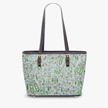 Load image into Gallery viewer, 586. ‘Beans on blue’ Large Leather Tote Bag