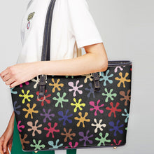 Load image into Gallery viewer, 586. ' Favorite happie' Large Leather Tote Bag