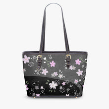 Load image into Gallery viewer, 586. ‘Yozakura Black’ Large Leather Tote Bag