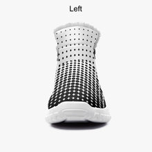 Load image into Gallery viewer, White with Black dots- Fur Zipper Up Boots