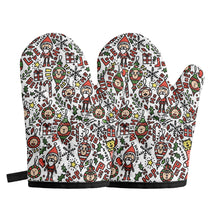 Load image into Gallery viewer, "Merry" Oven glove(two pieces)