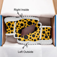 Load image into Gallery viewer, Yellow with Black dots- Fur Zipper Up Boots