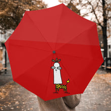 Load image into Gallery viewer, 'Giraffe Human' Automatic Folding Umbrella