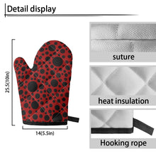 画像をギャラリービューアに読み込む, ‘Red with black dots’ Oven glove(two pieces)