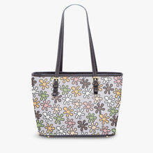 Load image into Gallery viewer, 586. 'Happie in lilac' Large Leather Tote Bag