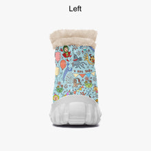 Load image into Gallery viewer, You are not alone Blue-Fur Zipper Up Boots