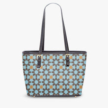 Load image into Gallery viewer, 586. ‘New York memories blue ‘ Large Leather Tote Bag