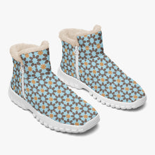 Load image into Gallery viewer, New York Memories in Antique Blue- Fur Zipper Up Boots