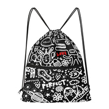 Load image into Gallery viewer, 'Perfect on Black' Drawstring Backpack