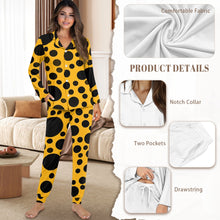 Load image into Gallery viewer, 'Yellow with Black dots' Women's Pajama Set