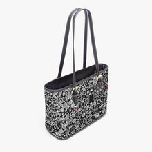 Load image into Gallery viewer, 586. ‘Everything is Perfect on Black’ Large Leather Tote Bag