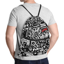 Load image into Gallery viewer, 'Perfect on Black' Drawstring Backpack