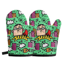 画像をギャラリービューアに読み込む, ‘Tiger Human’ Oven glove(two pieces)