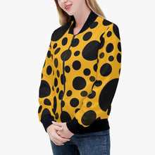 画像をギャラリービューアに読み込む, 'Yellow with black dots'Trending Women’s Jacket