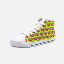 Load image into Gallery viewer, Ramen Pig in Lime Green -High Top Canvas Shoes