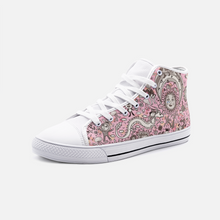 Load image into Gallery viewer, Unknown World in Pink -High Top Canvas Shoes