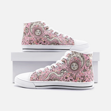 Load image into Gallery viewer, Unknown World in Pink -High Top Canvas Shoes
