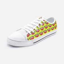 Load image into Gallery viewer, Ramen Pig in Lime Green -Low Top Canvas Sneakers