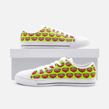 Load image into Gallery viewer, Ramen Pig in Lime Green -Low Top Canvas Sneakers