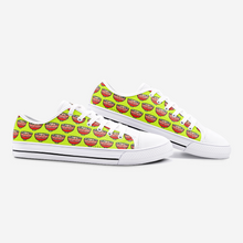 Load image into Gallery viewer, Ramen Pig in Lime Green -Low Top Canvas Sneakers