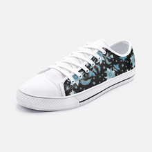 Load image into Gallery viewer, Blue Flower -Unisex Low Top Canvas Shoes