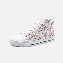Load image into Gallery viewer, Spring Daisy Pink -High Top Canvas Shoes