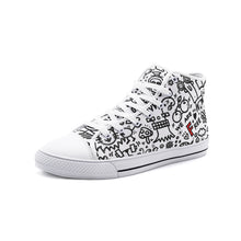 Load image into Gallery viewer, Everything is Perfect on White -Unisex High Top Canvas Shoes