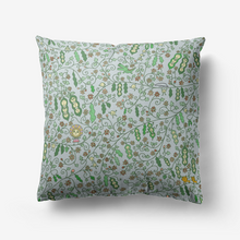 Load image into Gallery viewer, ‘Beans on Blue’ Throw Pillow
