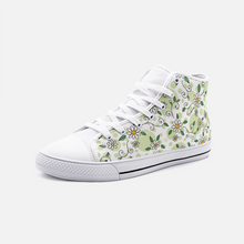 Load image into Gallery viewer, Spring Daisy in Green -High Top Canvas Shoes