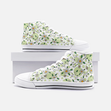 Load image into Gallery viewer, Spring Daisy in Green -High Top Canvas Shoes
