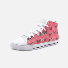 Load image into Gallery viewer, Butterfly in Pink -High Top Canvas Shoes