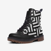 Load image into Gallery viewer, Square Chevron -Casual Leather Lightweight boots MT