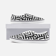 Load image into Gallery viewer, Square Chevron white -Low Cut Loafer Shoes