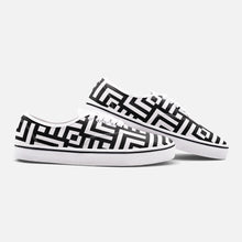 Load image into Gallery viewer, Square Chevron white -Low Cut Loafer Shoes