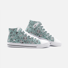 Load image into Gallery viewer, Dream in Turquoise -High Top Canvas Shoes
