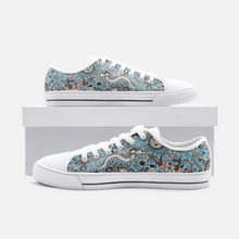 Load image into Gallery viewer, Unknown World in Blue -Low Top Canvas Shoes
