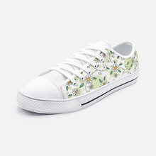 Load image into Gallery viewer, Spring Daisy in Green -Low Top Canvas Shoes