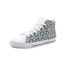 Load image into Gallery viewer, New York memories in Antique Blue -High Top Canvas Shoes