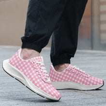 Load image into Gallery viewer, Pink checkers -Unisex Mesh Tech Performance Running Shoes