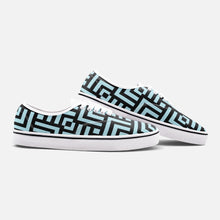 Load image into Gallery viewer, Square Chevron Blue -Low Cut Loafer Shoes