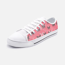 Load image into Gallery viewer, Butterfly in pink-Unisex Low Top Canvas Shoes