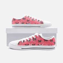 Load image into Gallery viewer, Butterfly in pink-Unisex Low Top Canvas Shoes